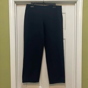 Eileen Fisher - black pull on - stretchy medium weight pants - size M
